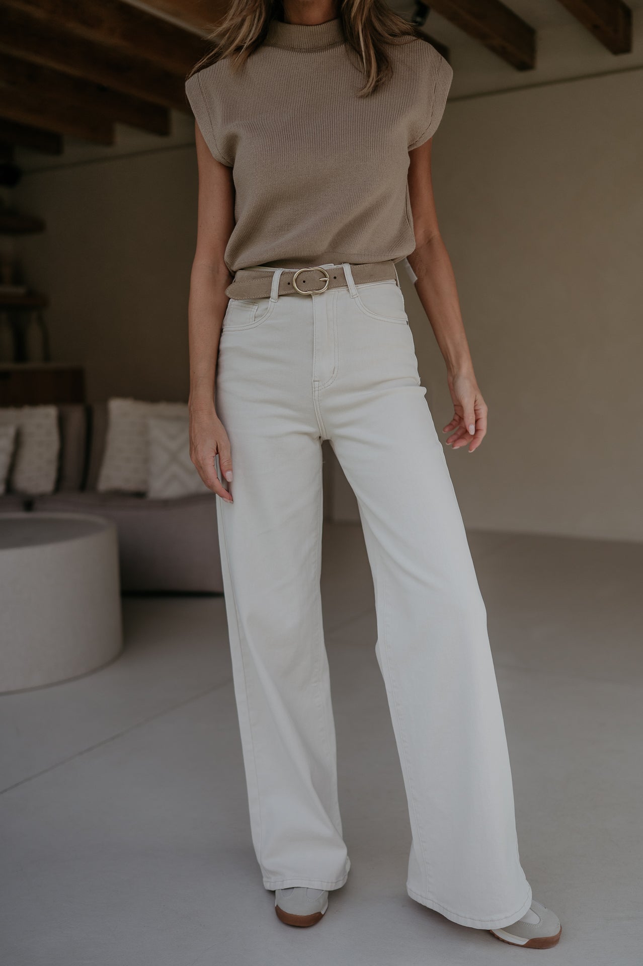 Cotto jeans I Beige