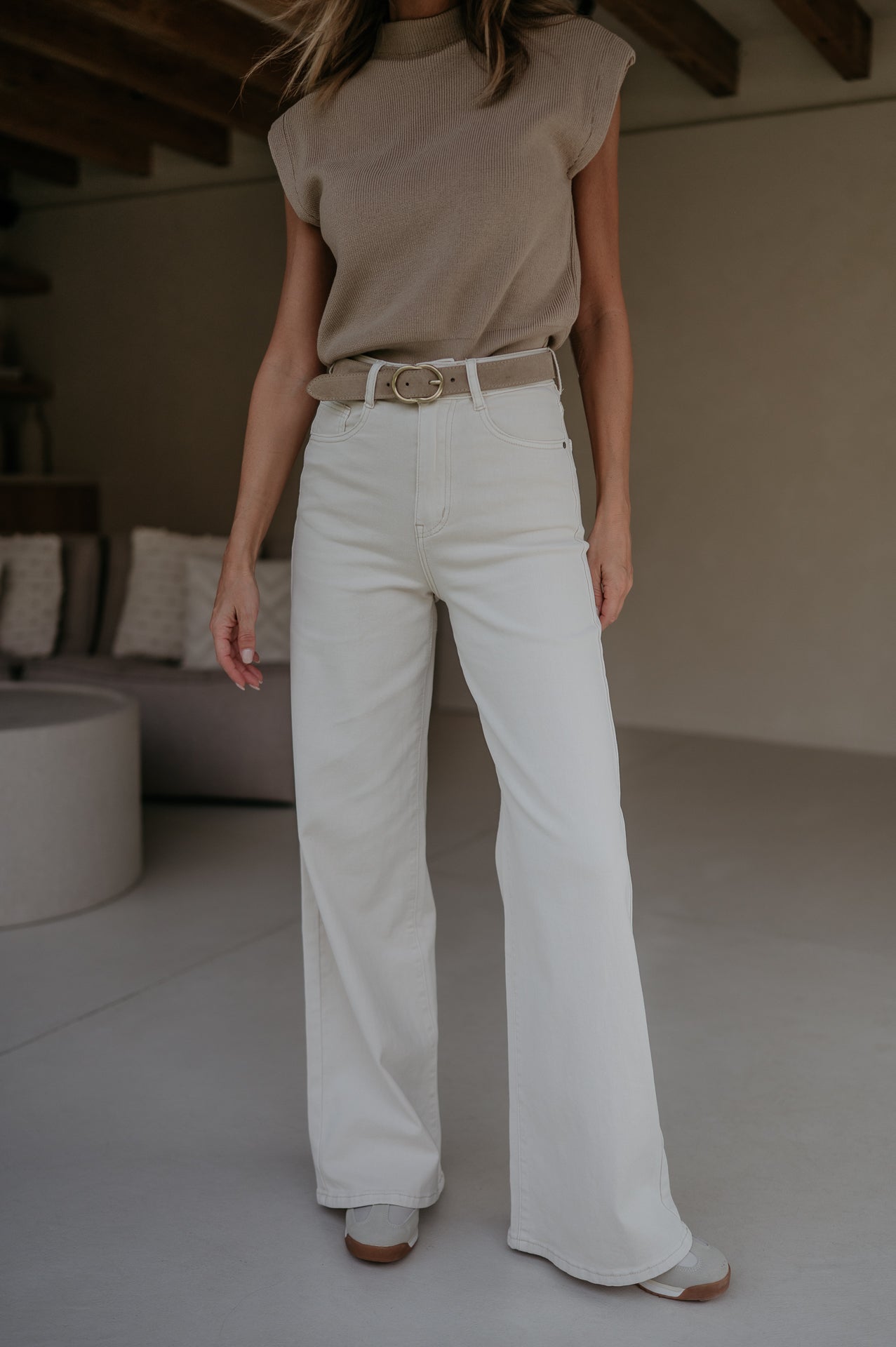 Cotto jeans I Beige
