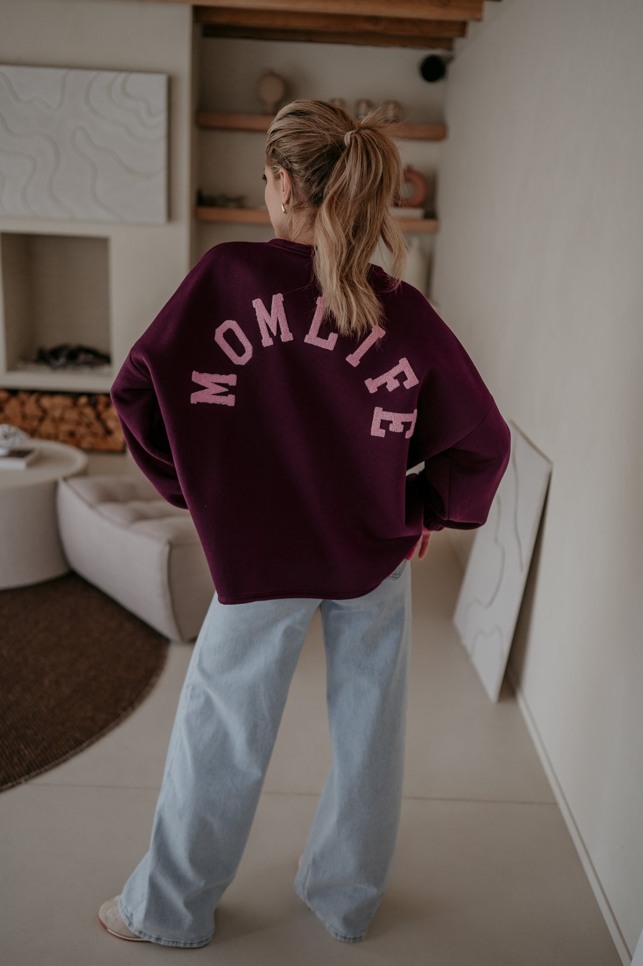 Solido sweater 'MOMLIFE' I Burgundy