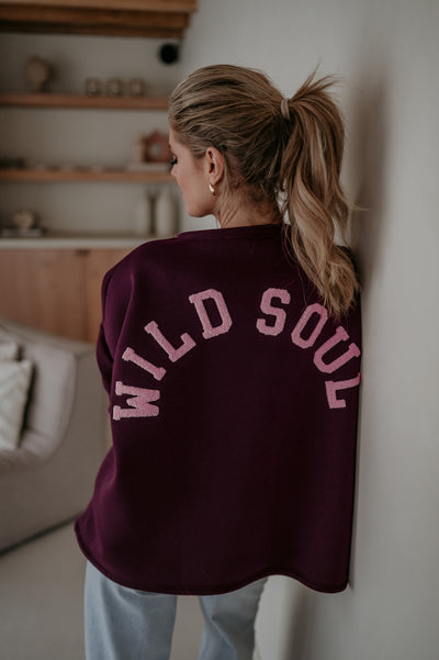 Solido sweater 'WILD SOUL' I Burgundy