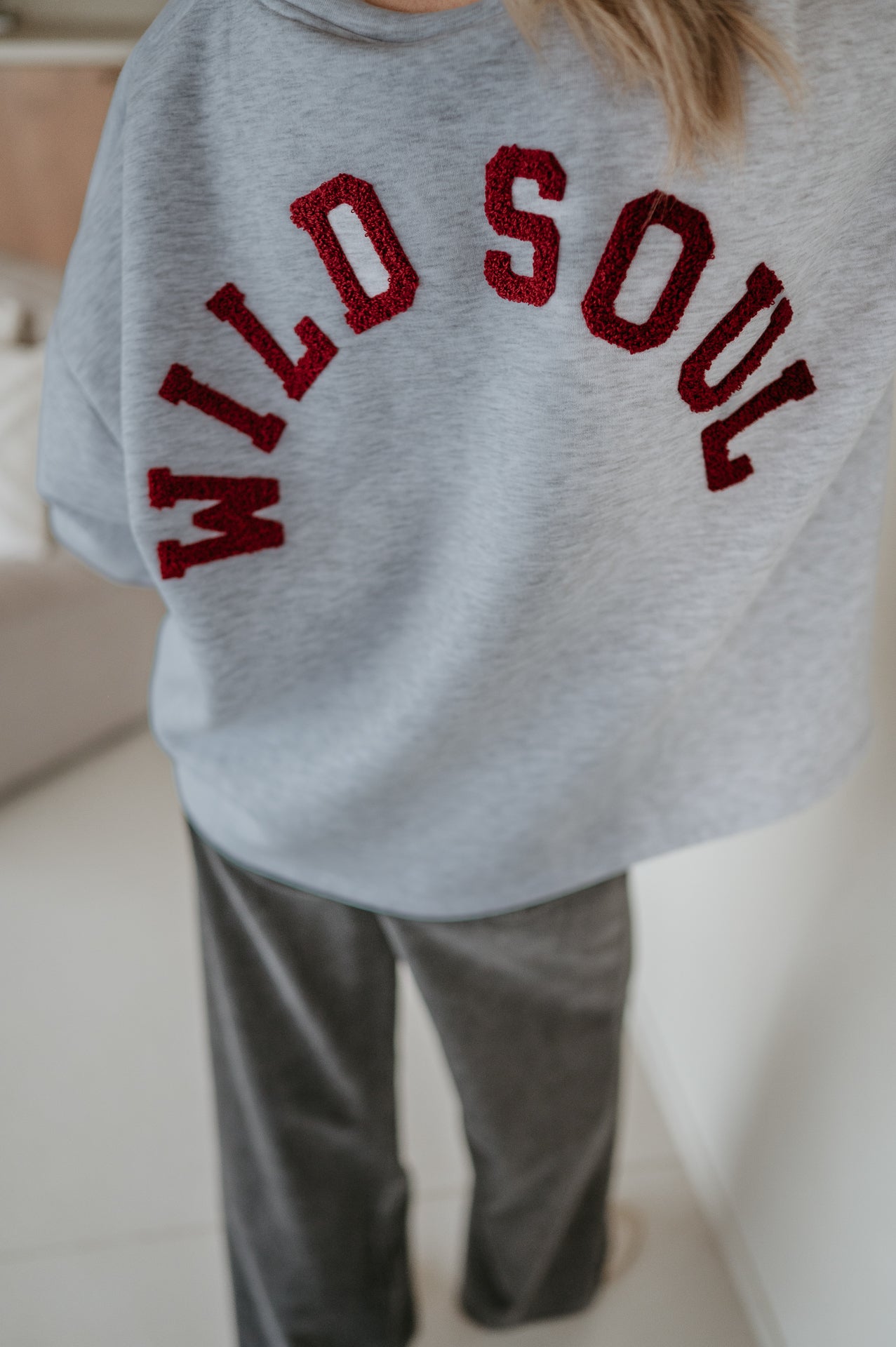 Solido sweater 'WILD SOUL' I Grey