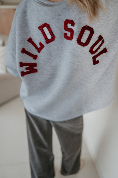 Solido sweater 'WILD SOUL' I Grey