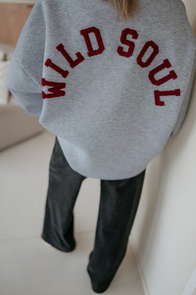 Solido sweater 'WILD SOUL' I Grey
