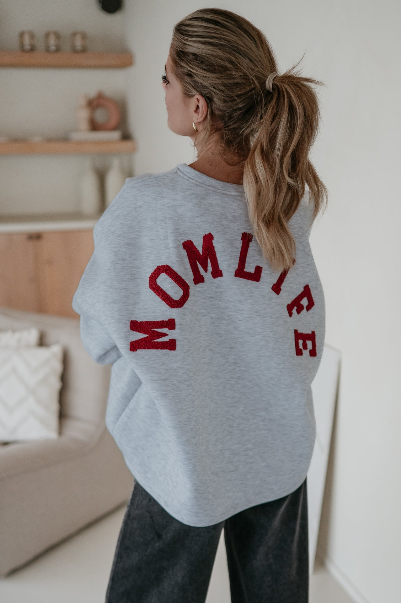 Solido sweater 'MOMLIFE' I Grey