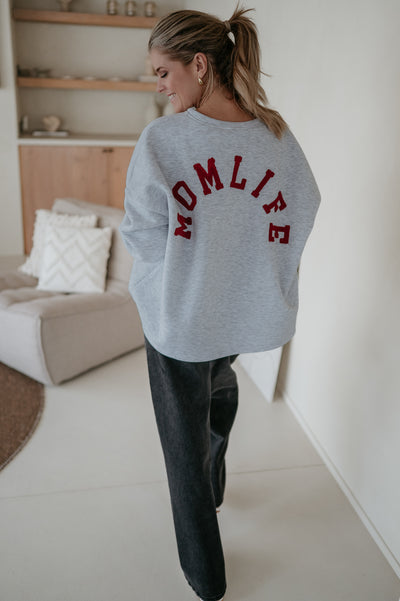 Solido sweater 'MOMLIFE' I Grey