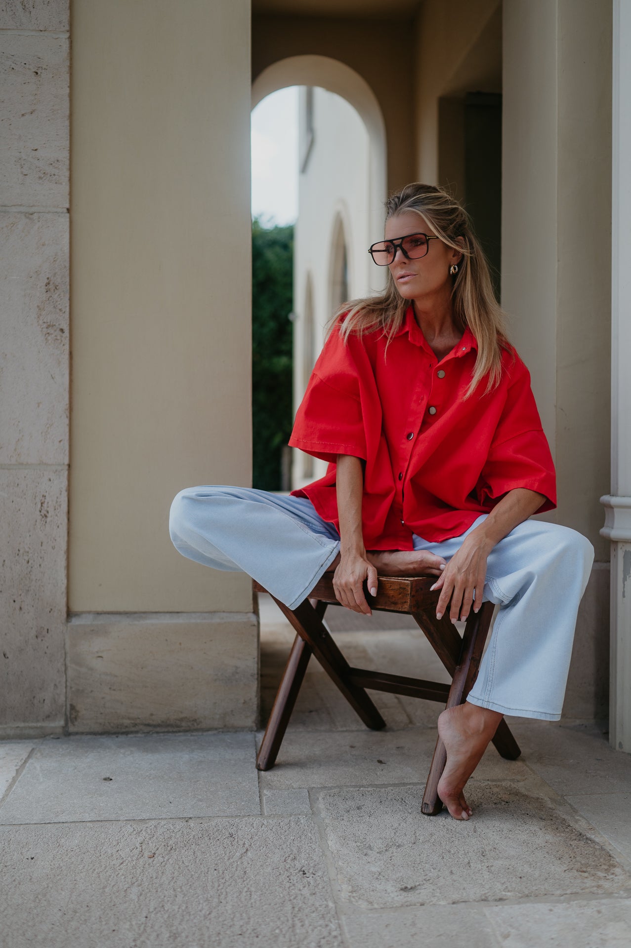 Bastone shirt I Coral Red