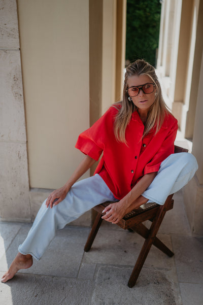 Bastone shirt I Coral Red
