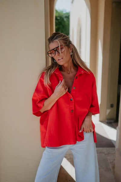 Bastone shirt I Coral Red