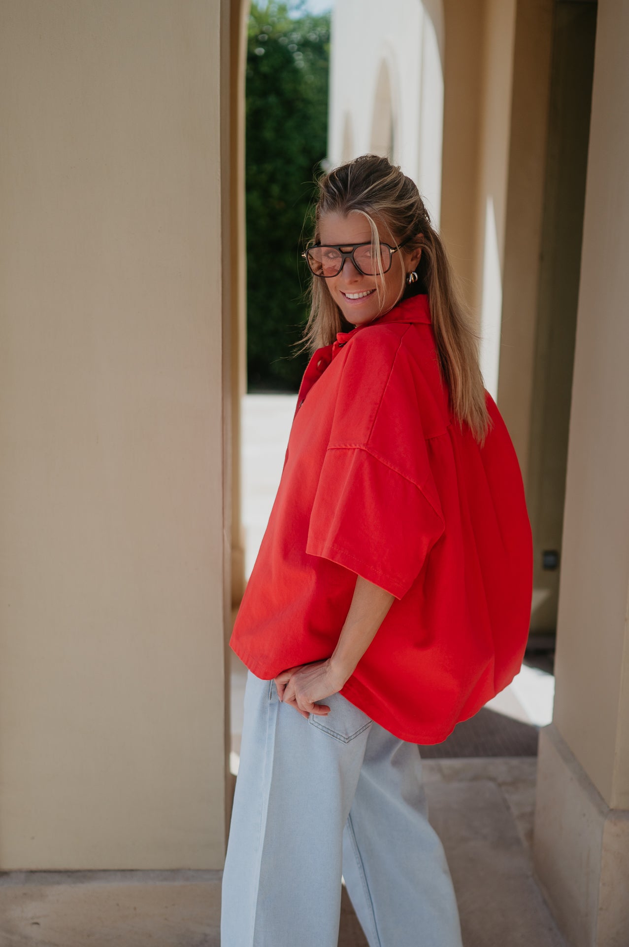 Bastone shirt I Coral Red