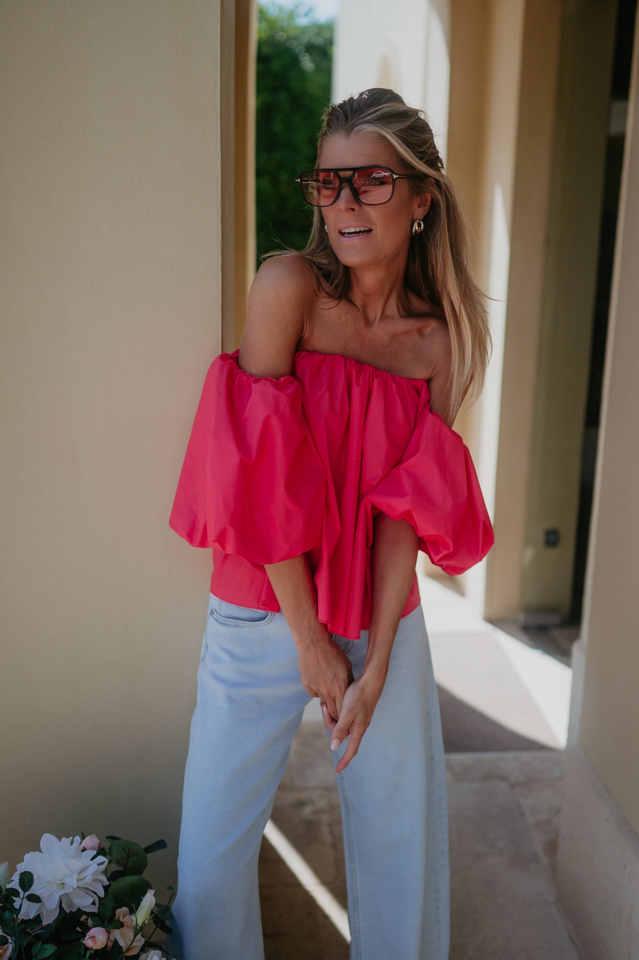 Dedalo blouse I Coral