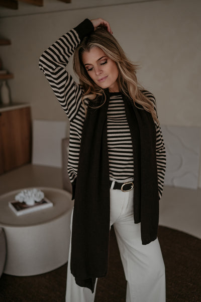 Nedio scarf I Chocolate Brown