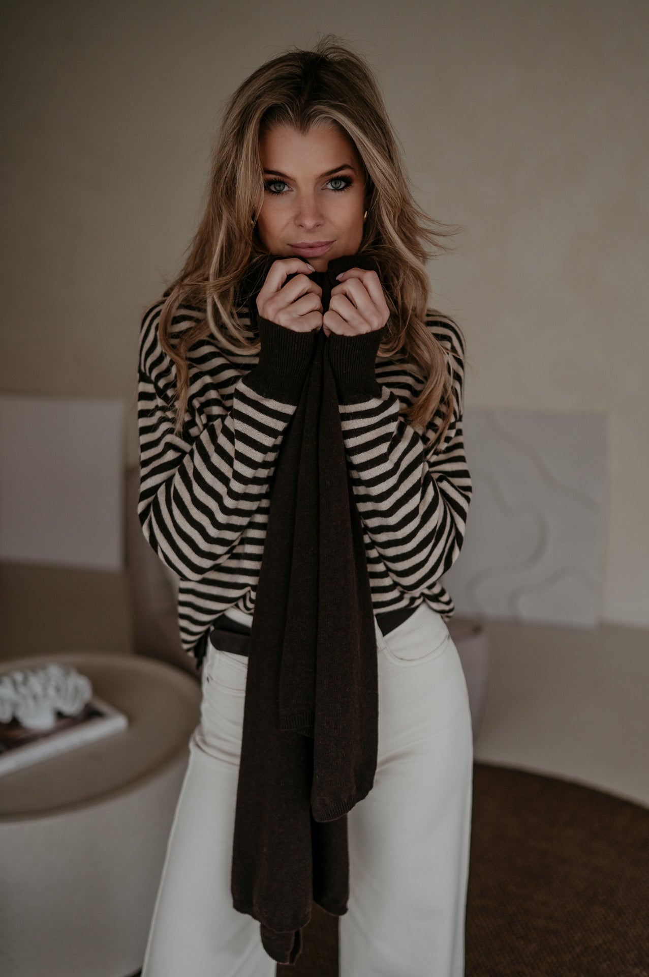 Nedio scarf I Chocolate Brown