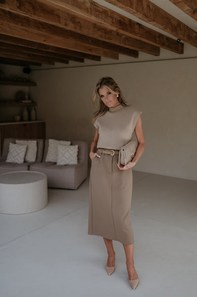 Velando top I Taupe