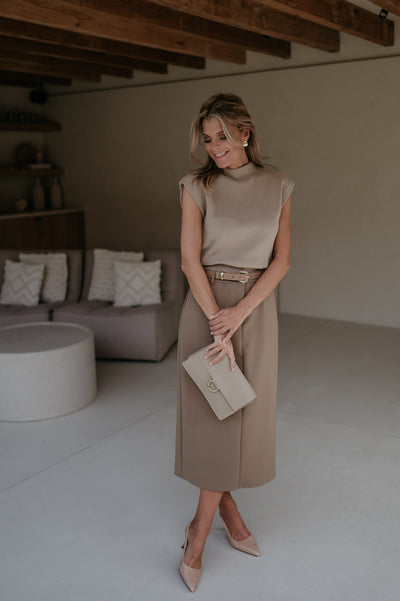 Velando top I Taupe