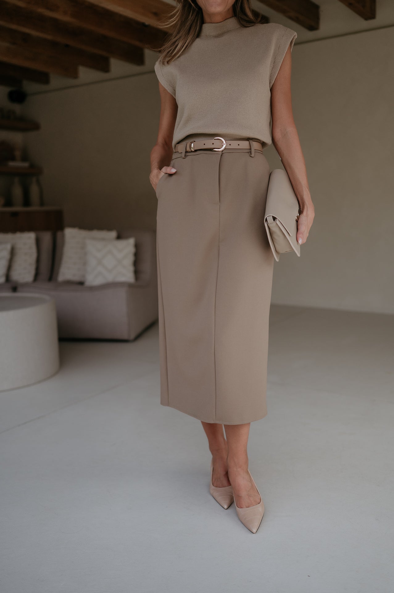 Malvagio skirt I Taupe