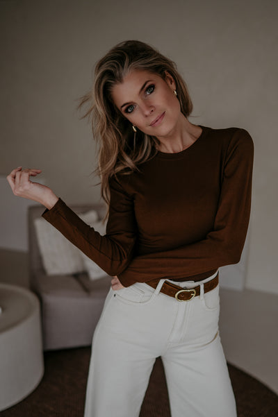 Elico longsleeve I Chocolate Brown