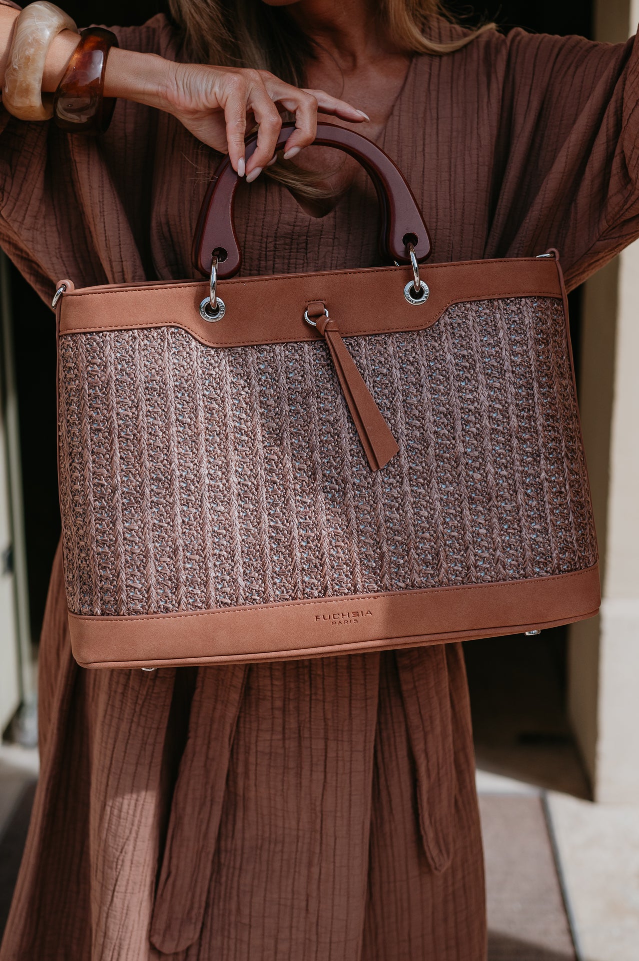 Tegola handbag I Brown