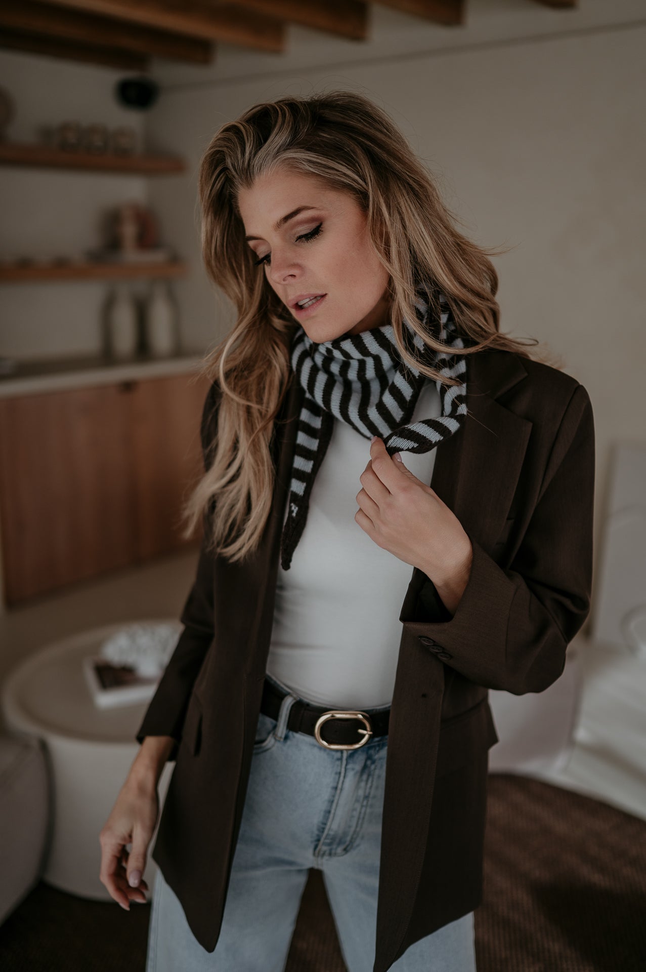 Atture scarf I Brown & Blue