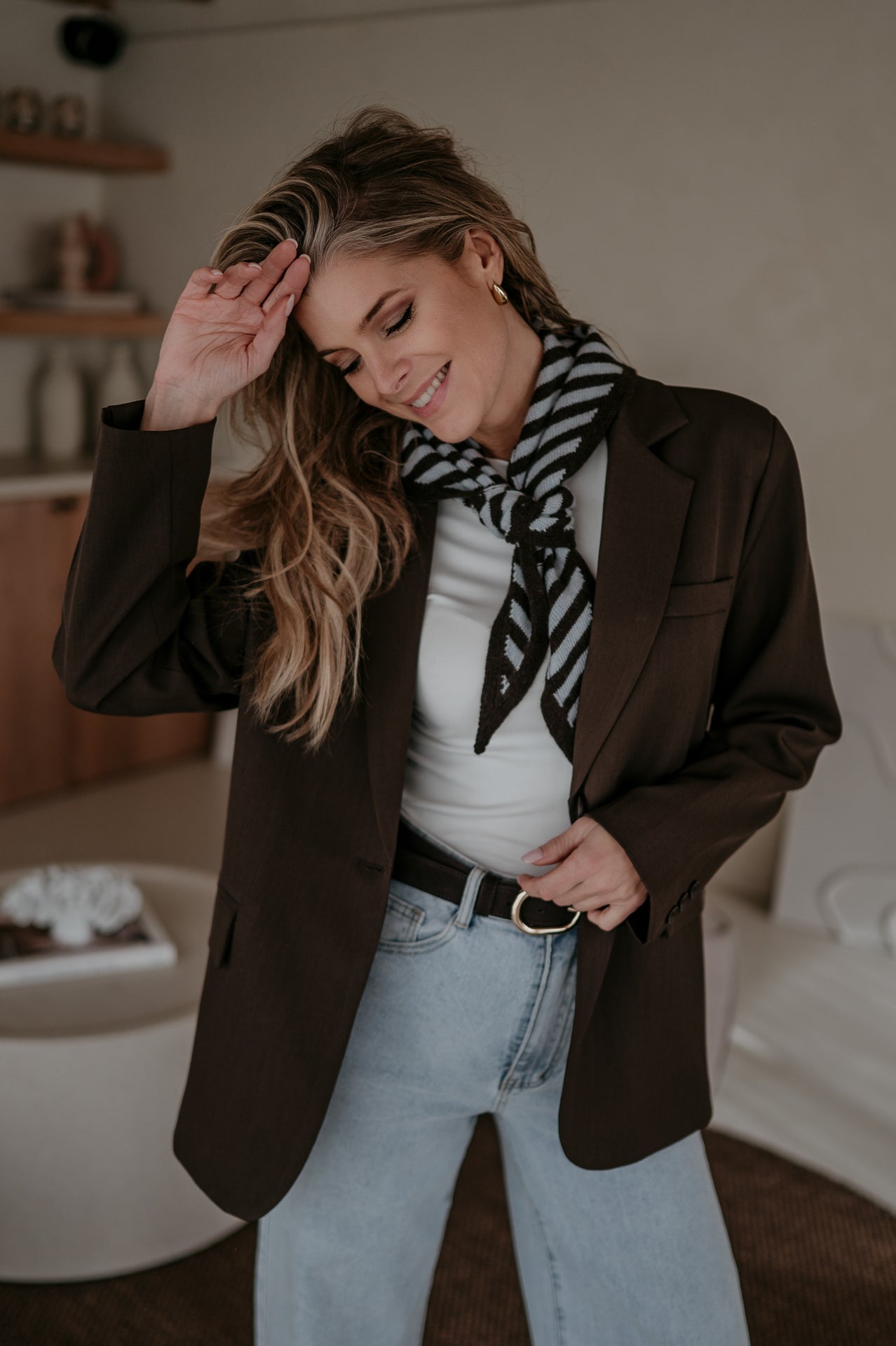 Atture scarf I Brown & Blue