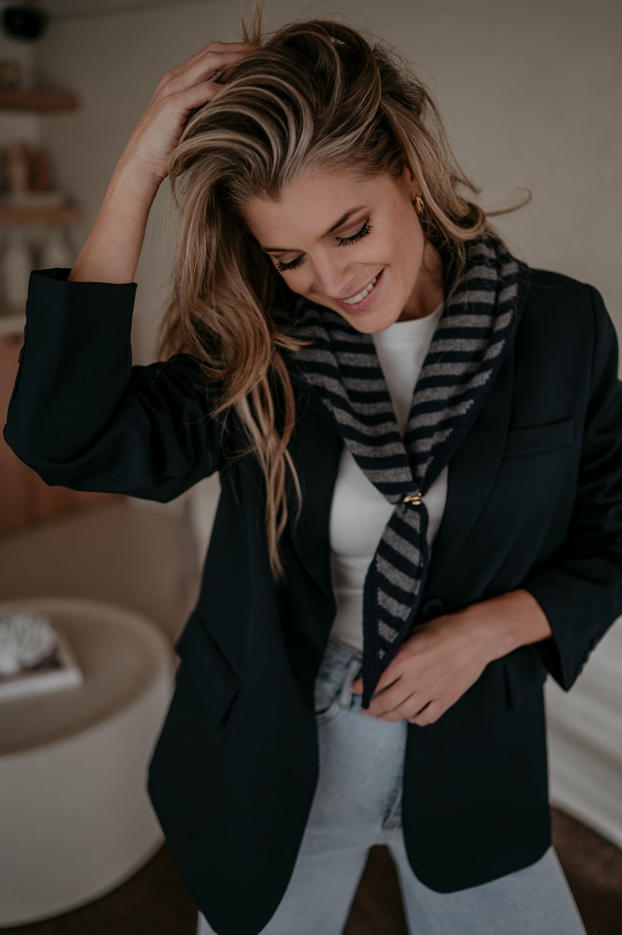 Atture scarf I Navy & Grey