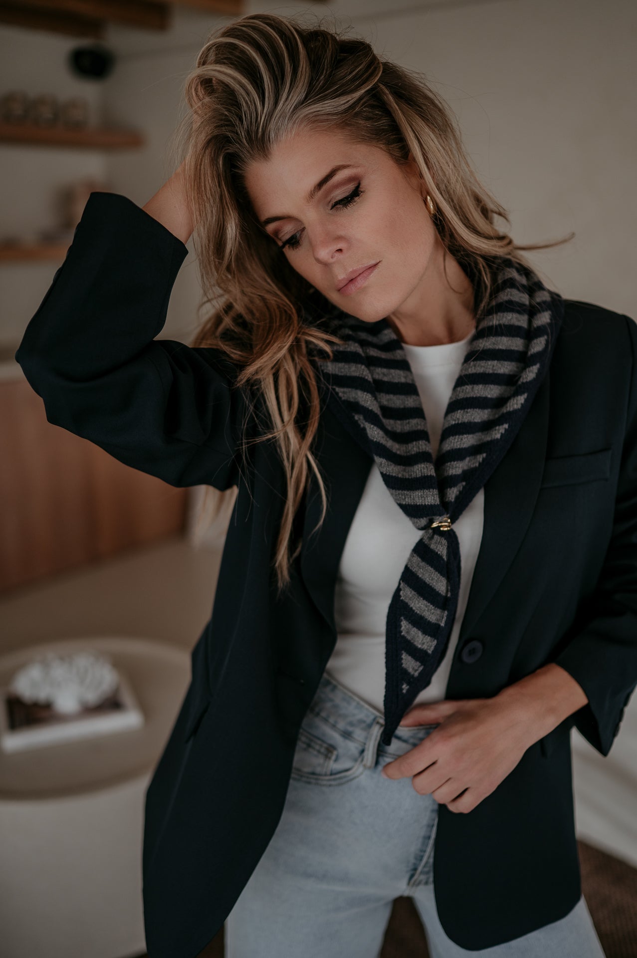 Atture scarf I Navy & Grey