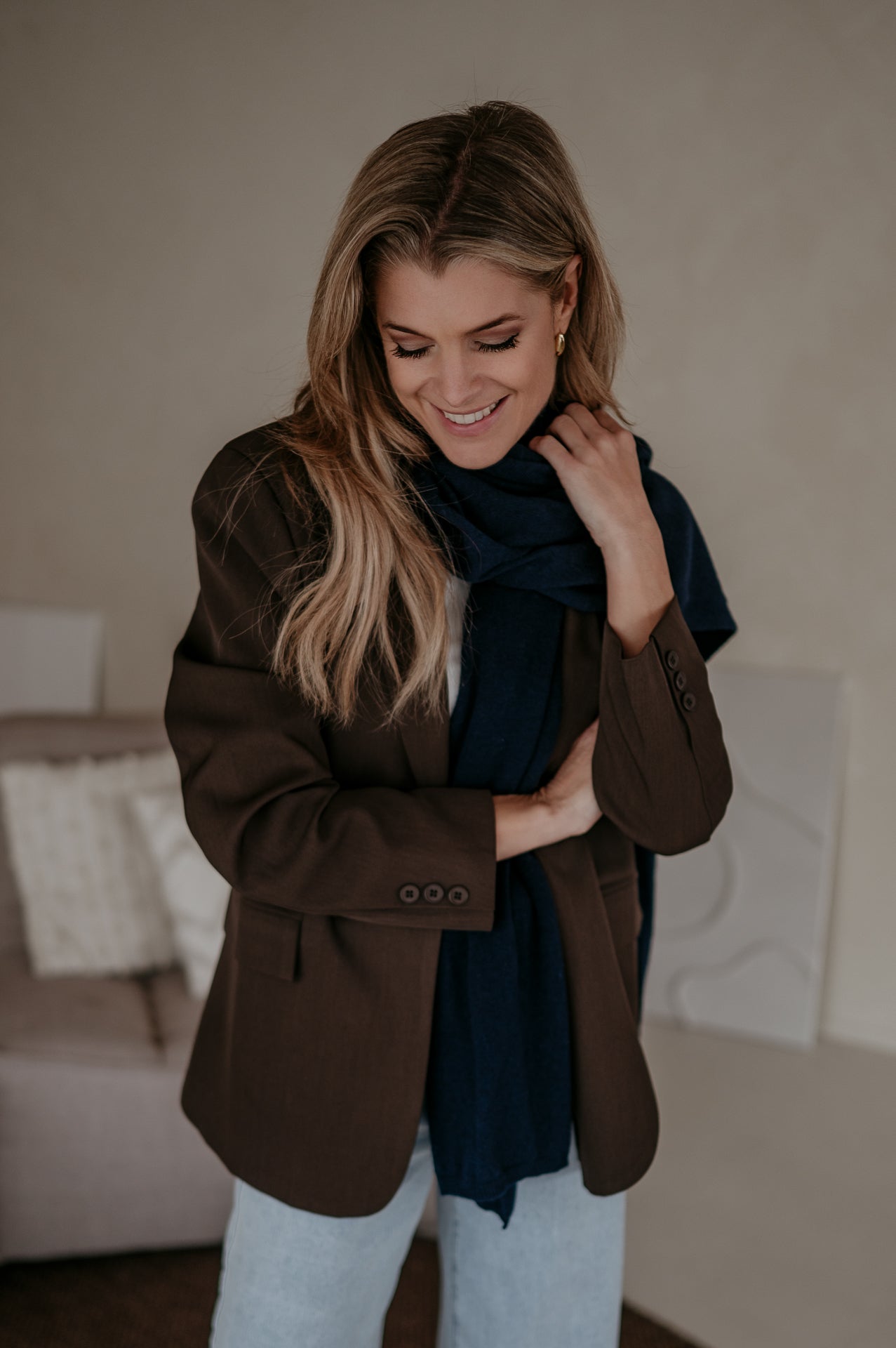 Nedio scarf I Navy Blue