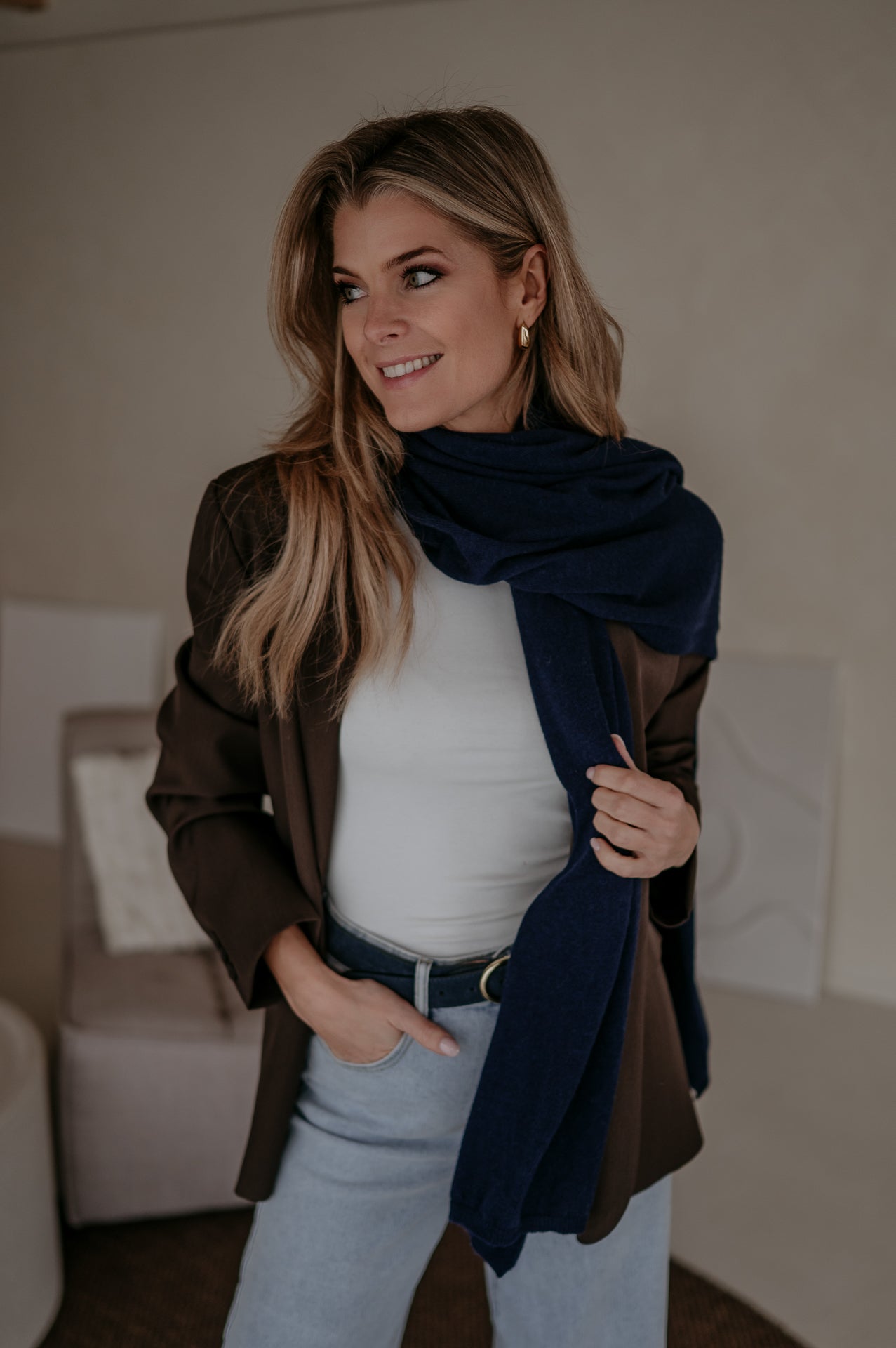 Nedio scarf I Navy Blue