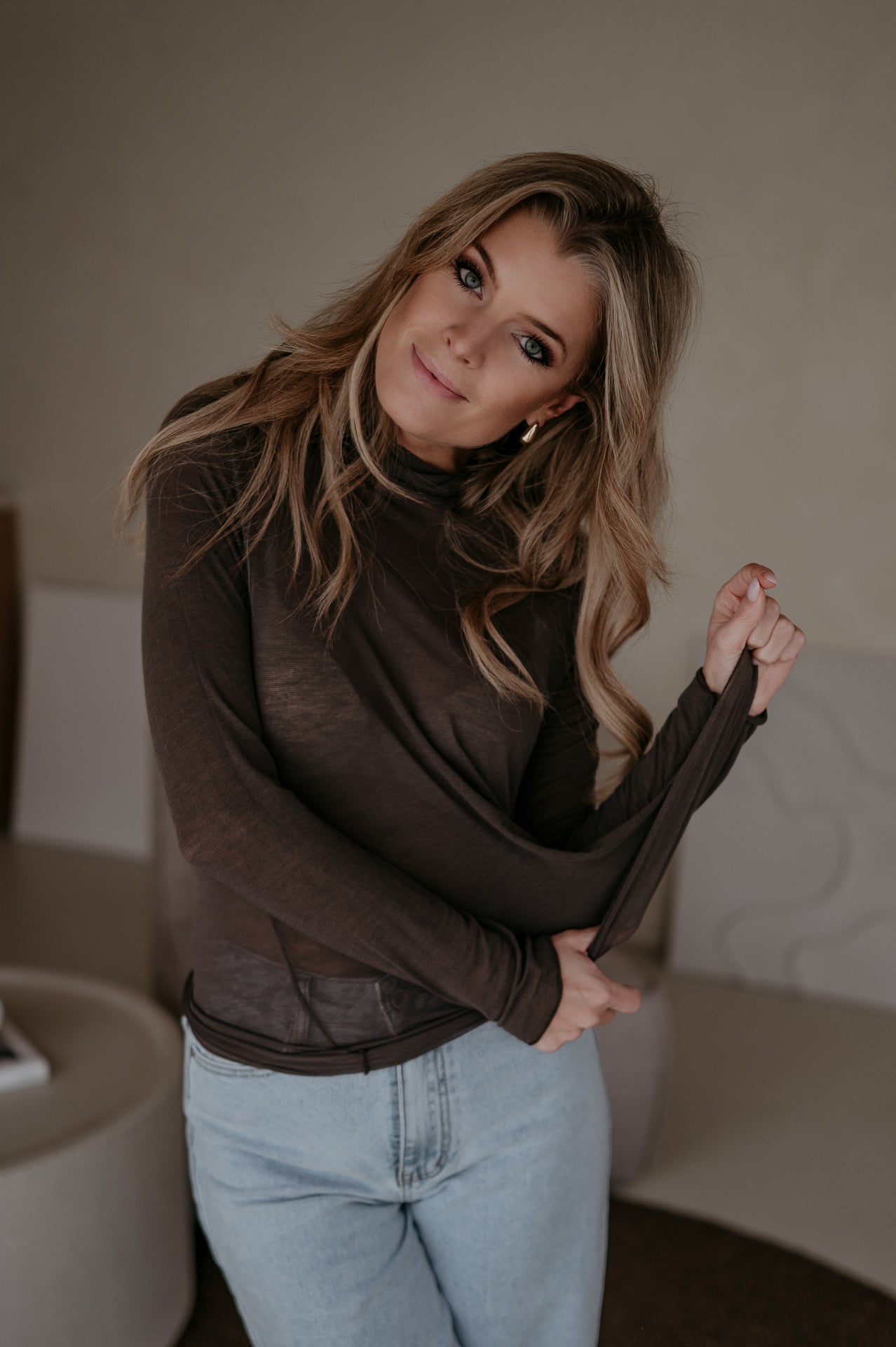 Genaro top I Chocolate Brown