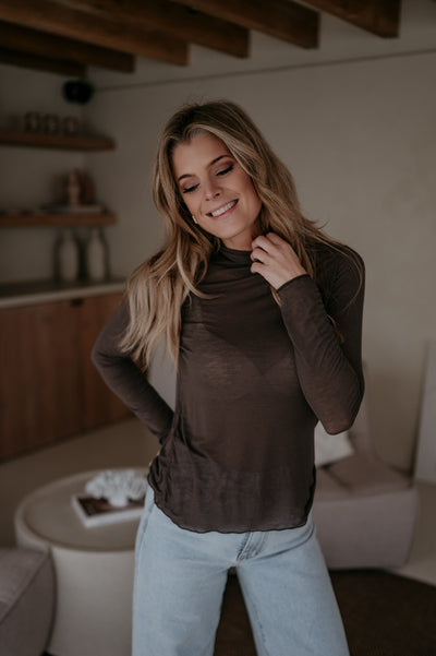 Genaro top I Chocolate Brown