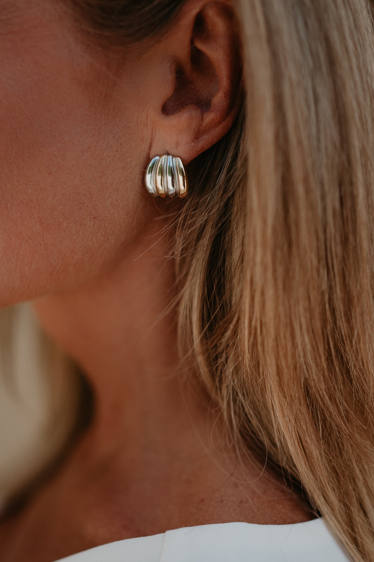 Vena earrings I Gold & Silver