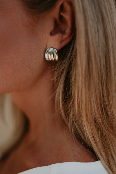 Vena earrings I Gold & Silver