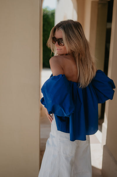Dedalo blouse I Kobalt Blue
