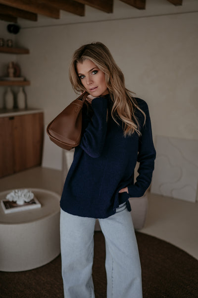 Lovide knit I Navy Blue