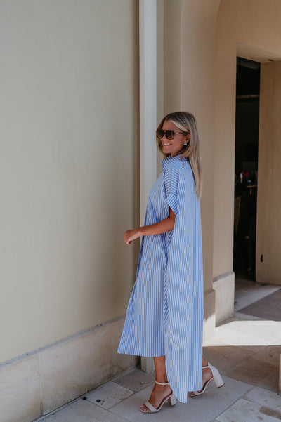 Pozzo dress I Striped Blue