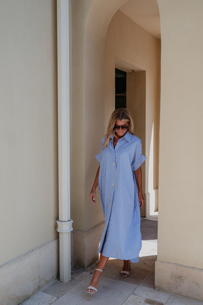 Pozzo dress I Striped Blue