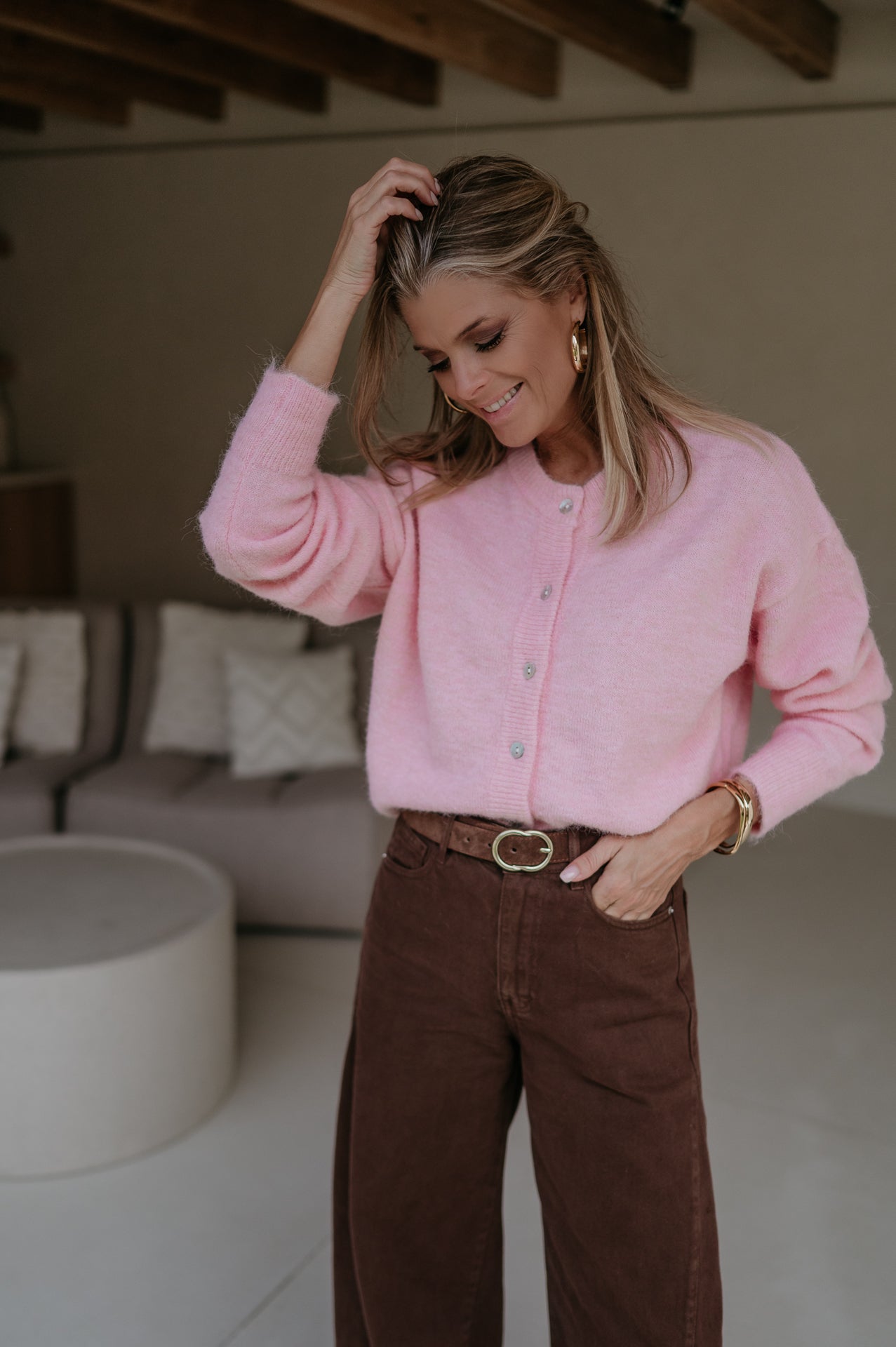 Cresco cardigan I Rose