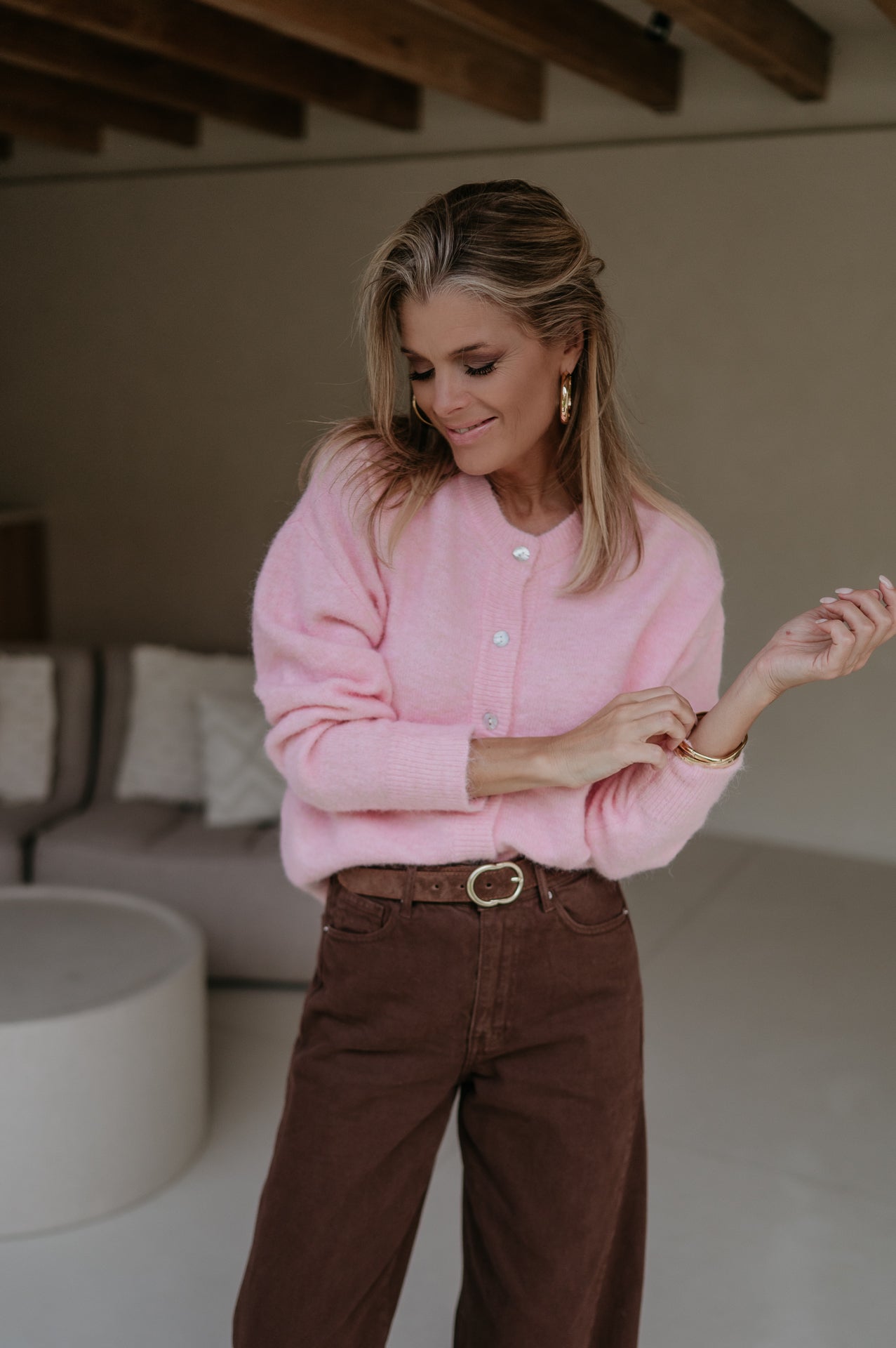 Cresco cardigan I Rose