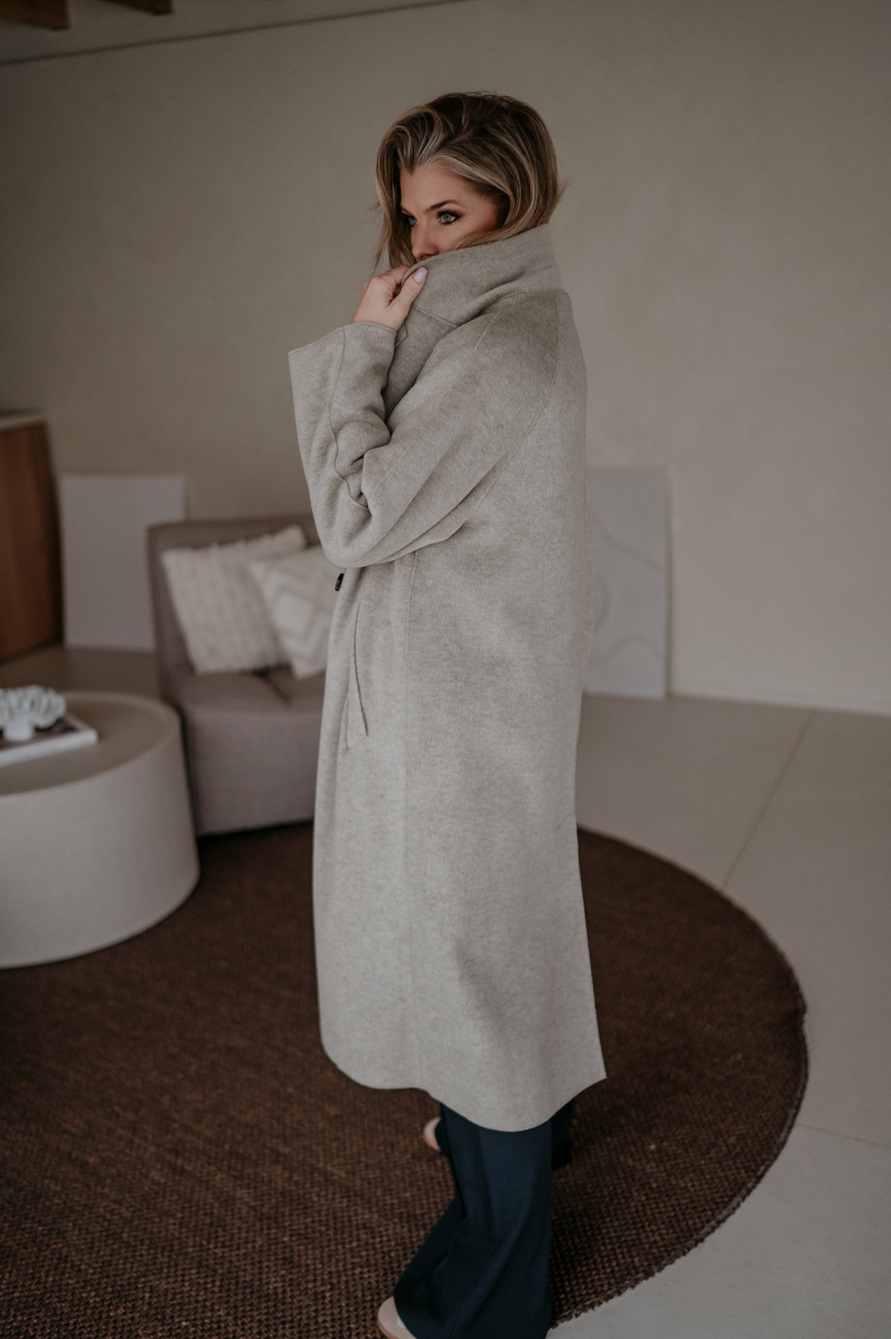 Strode coat I Taupe