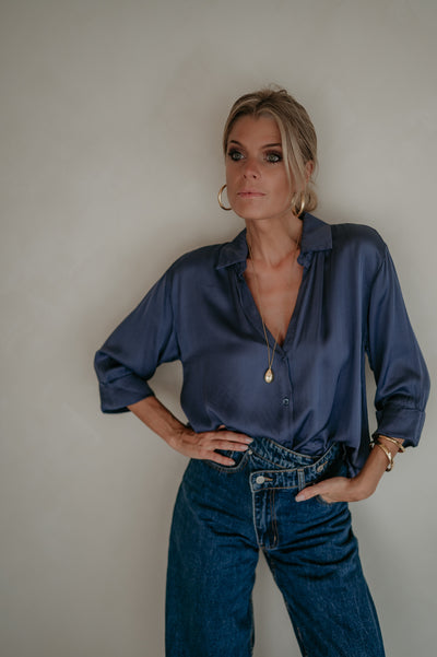Regala blouse I Navy Blue