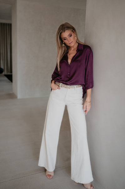Regala blouse I Aubergine