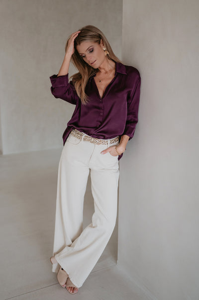 Regala blouse I Aubergine