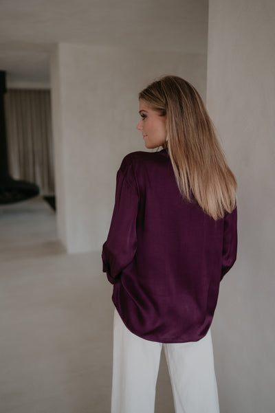 Regala blouse I Aubergine