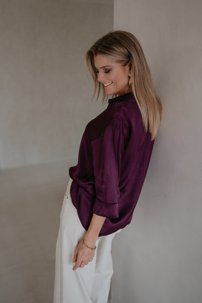 Regala blouse I Aubergine