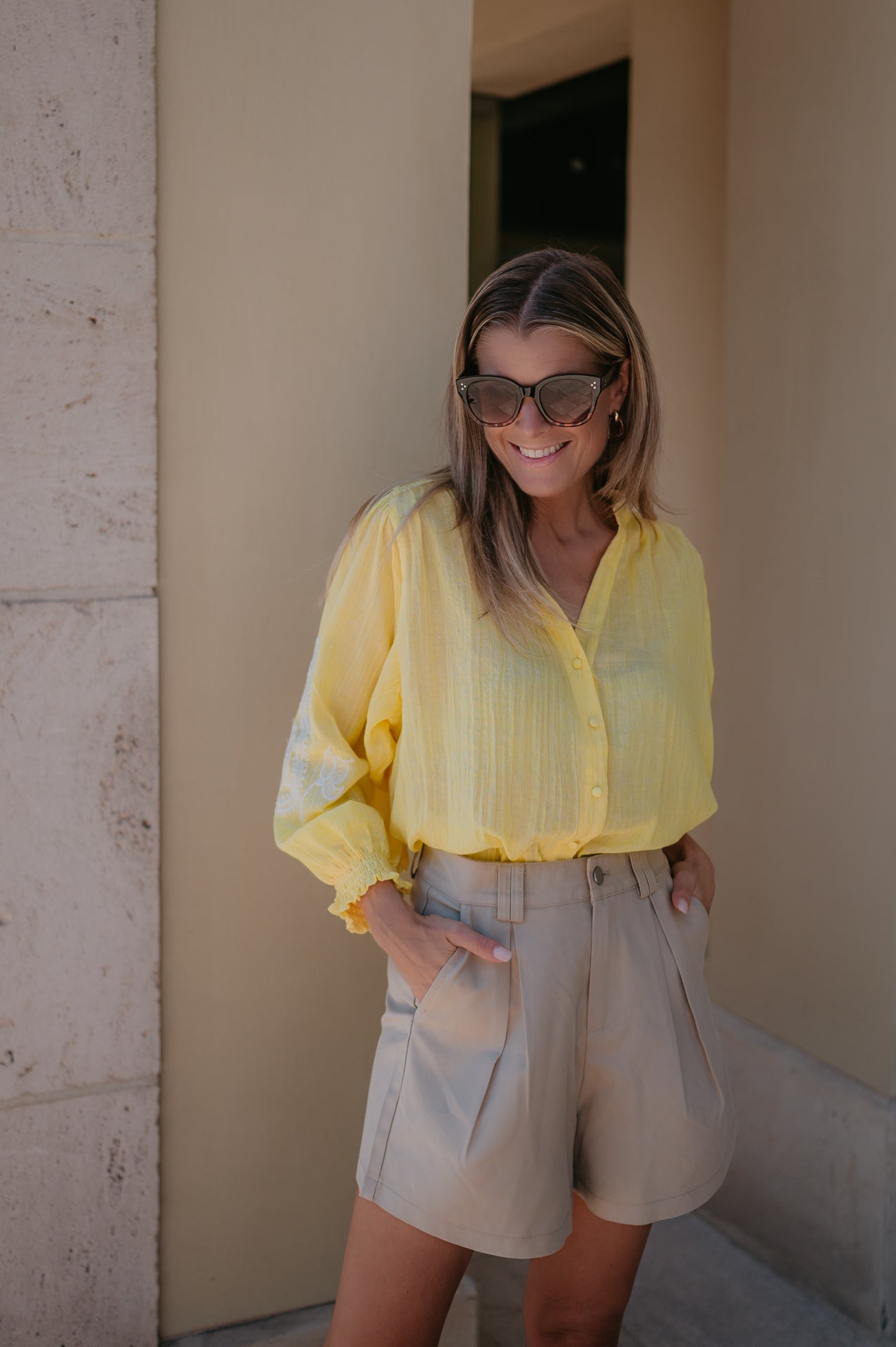 Tiranno blouse I Yellow