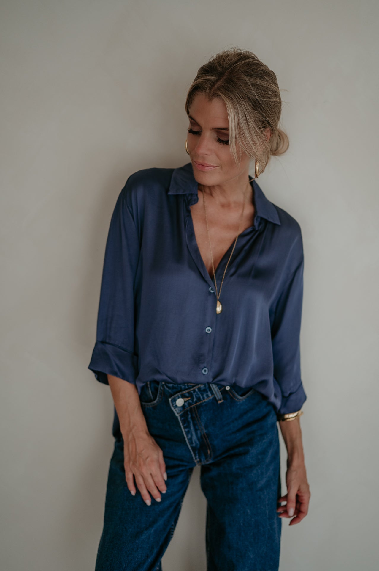 Regala blouse I Navy Blue