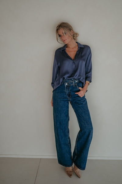 Regala blouse I Navy Blue