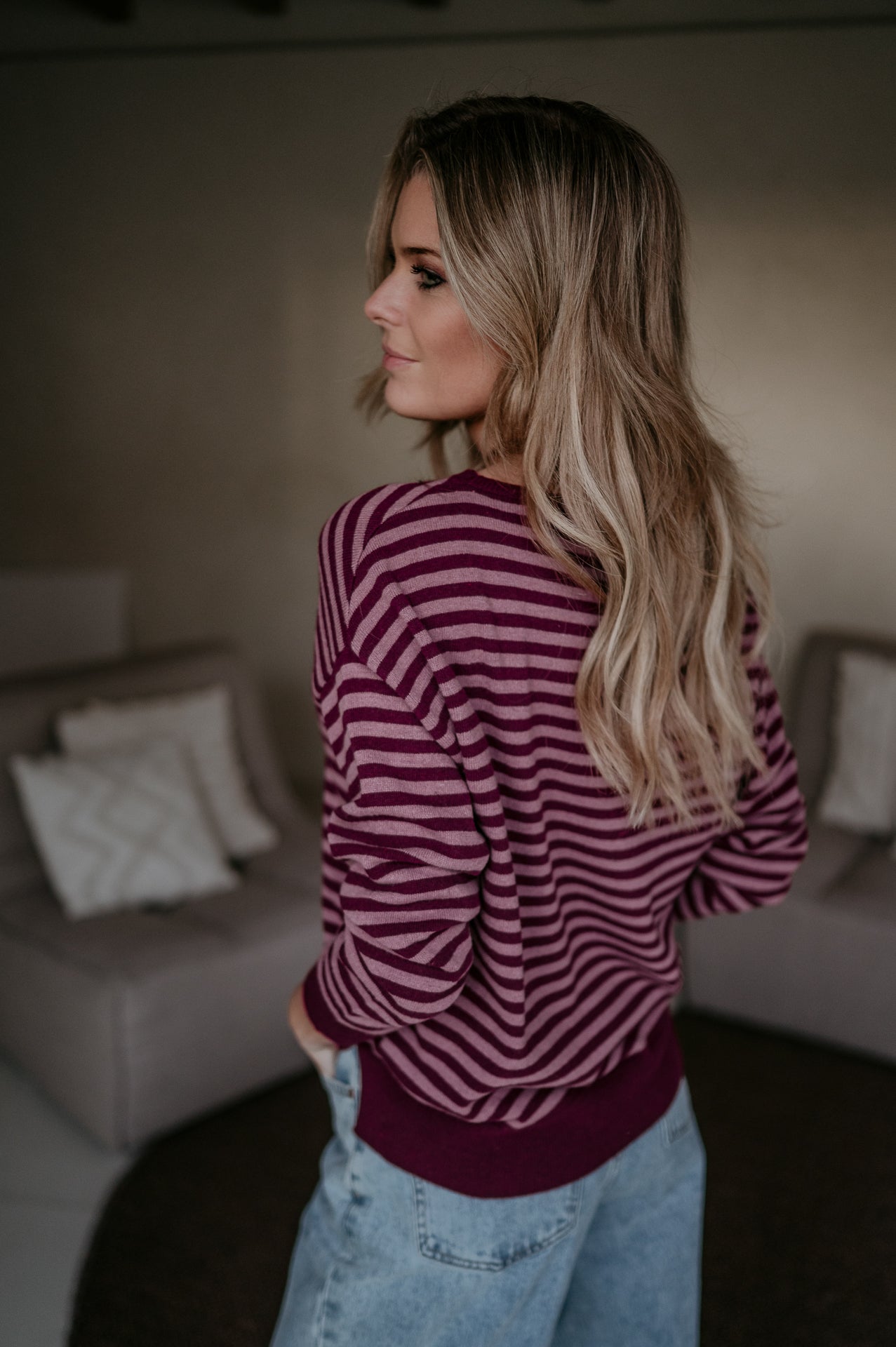 Poleri knit I Burgundy & Rose