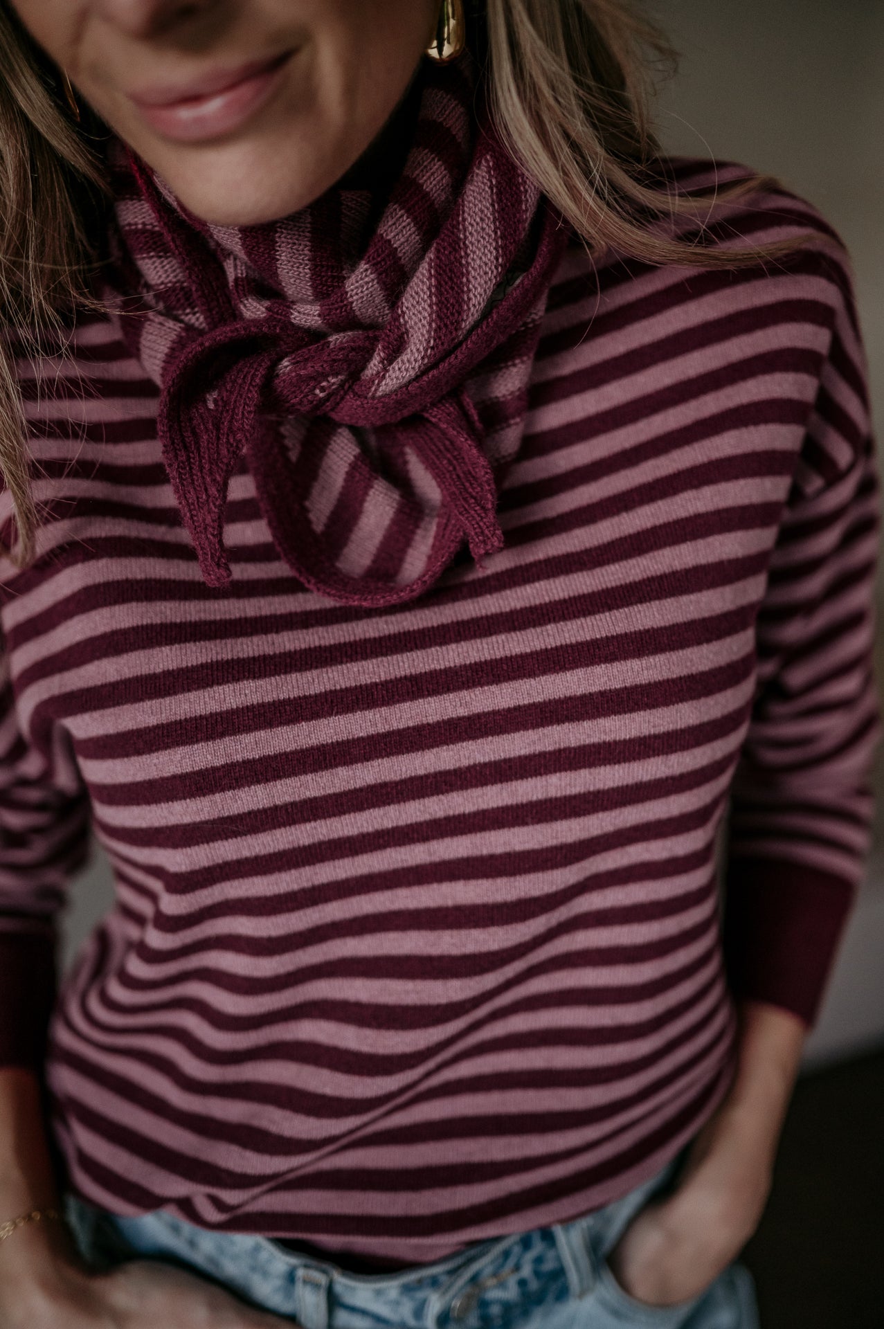 Atture scarf I Burgundy & rose