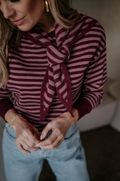 Atture scarf I Burgundy & rose