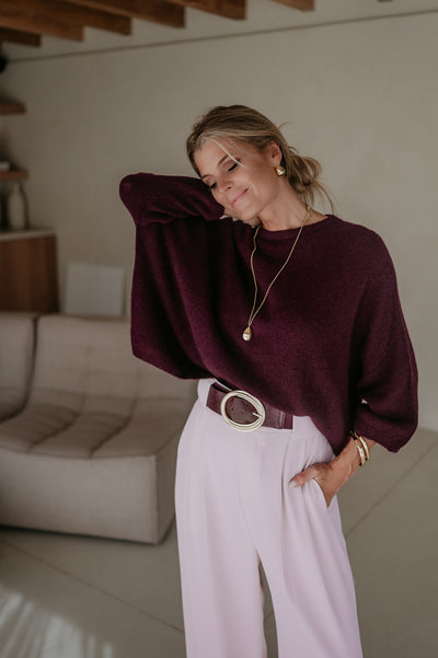 Frana knit I Burgundy